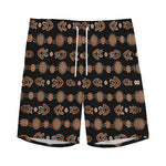 Aboriginal Boomerang Pattern Print Men's Sports Shorts