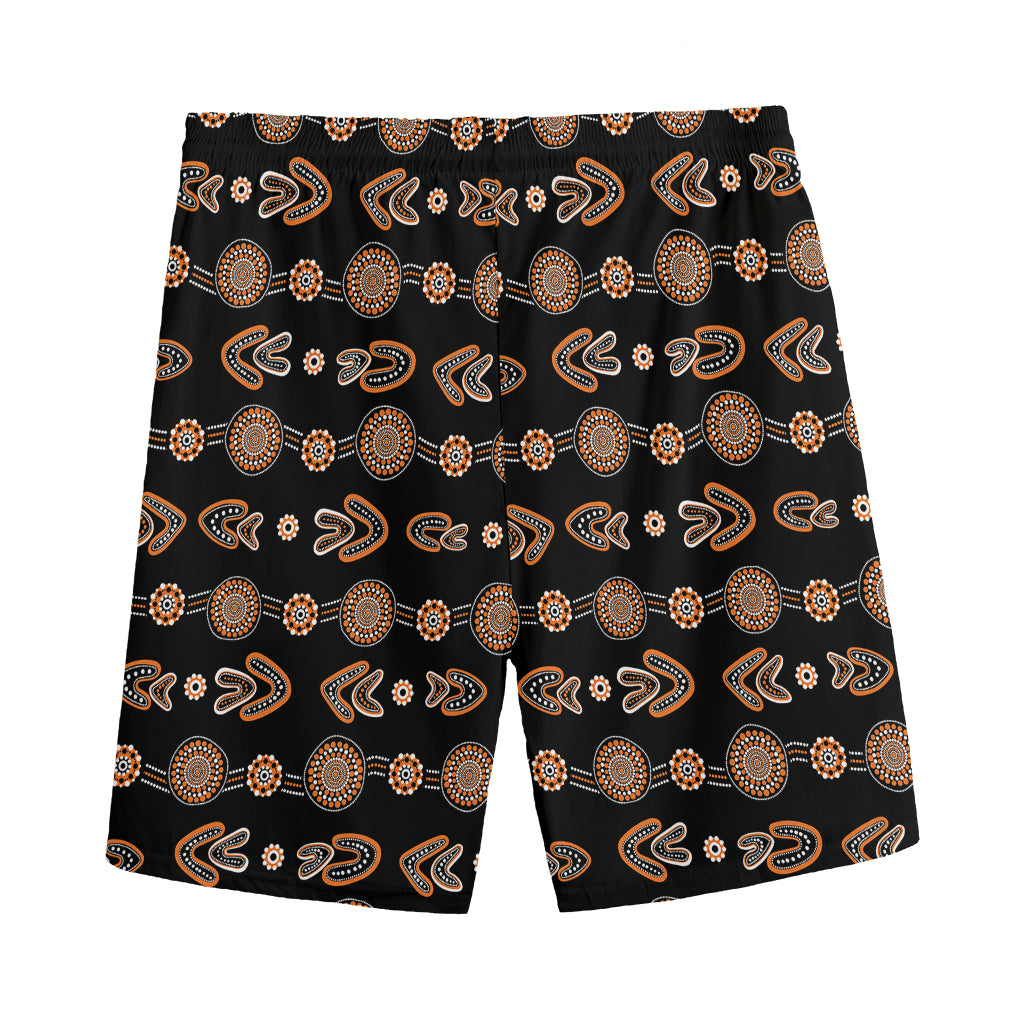 Aboriginal Boomerang Pattern Print Men's Sports Shorts