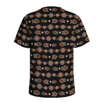 Aboriginal Boomerang Pattern Print Men's Sports T-Shirt