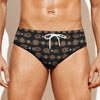 Aboriginal Boomerang Pattern Print Men's Swim Briefs