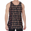 Aboriginal Boomerang Pattern Print Men's Velvet Tank Top