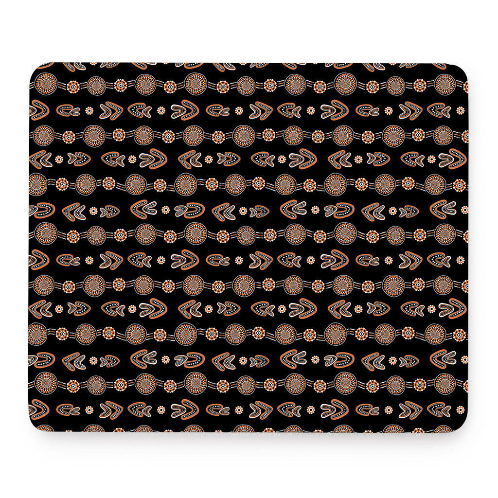 Aboriginal Boomerang Pattern Print Mouse Pad