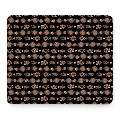 Aboriginal Boomerang Pattern Print Mouse Pad