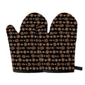 Aboriginal Boomerang Pattern Print Oven Mitts