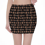 Aboriginal Boomerang Pattern Print Pencil Mini Skirt