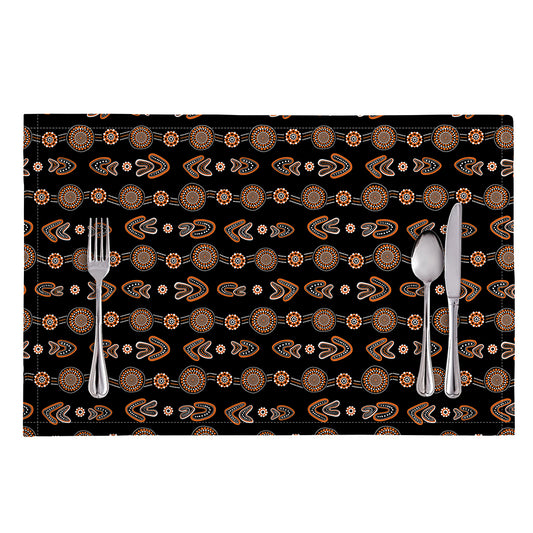 Aboriginal Boomerang Pattern Print Placemat
