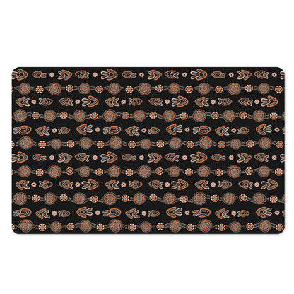 Aboriginal Boomerang Pattern Print Polyester Doormat