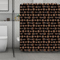 Aboriginal Boomerang Pattern Print Polyester Shower Curtain