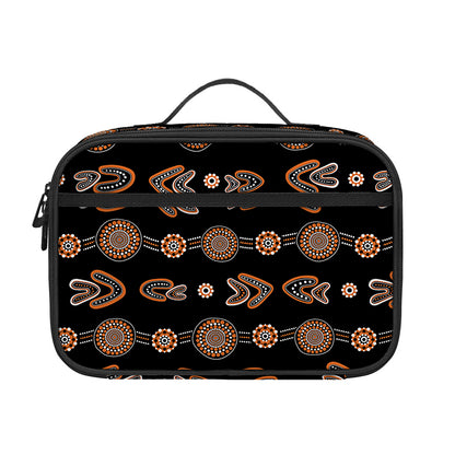 Aboriginal Boomerang Pattern Print Portable Lunch Bag
