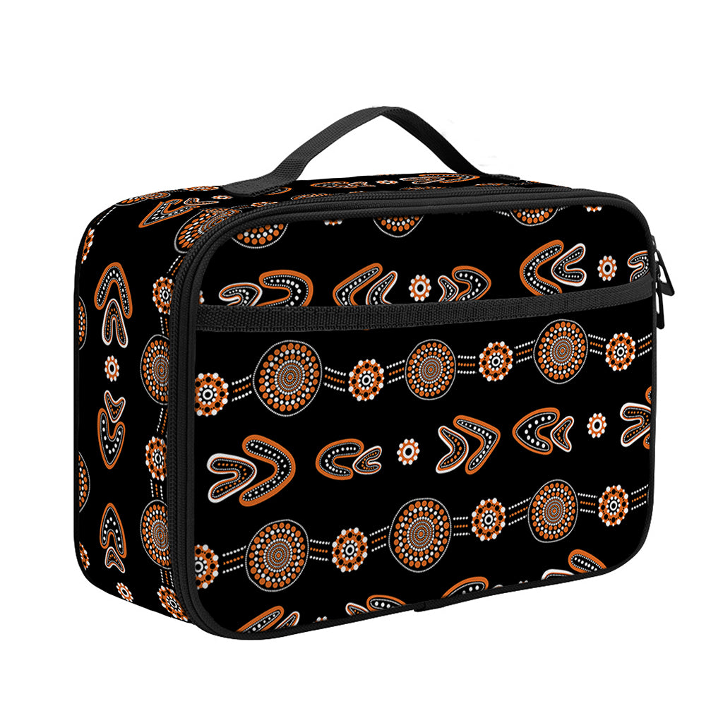 Aboriginal Boomerang Pattern Print Portable Lunch Bag
