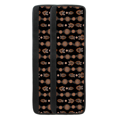 Aboriginal Boomerang Pattern Print Refrigerator Handle Covers