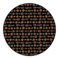 Aboriginal Boomerang Pattern Print Round Floor Mat