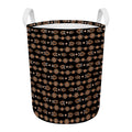 Aboriginal Boomerang Pattern Print Round Laundry Basket