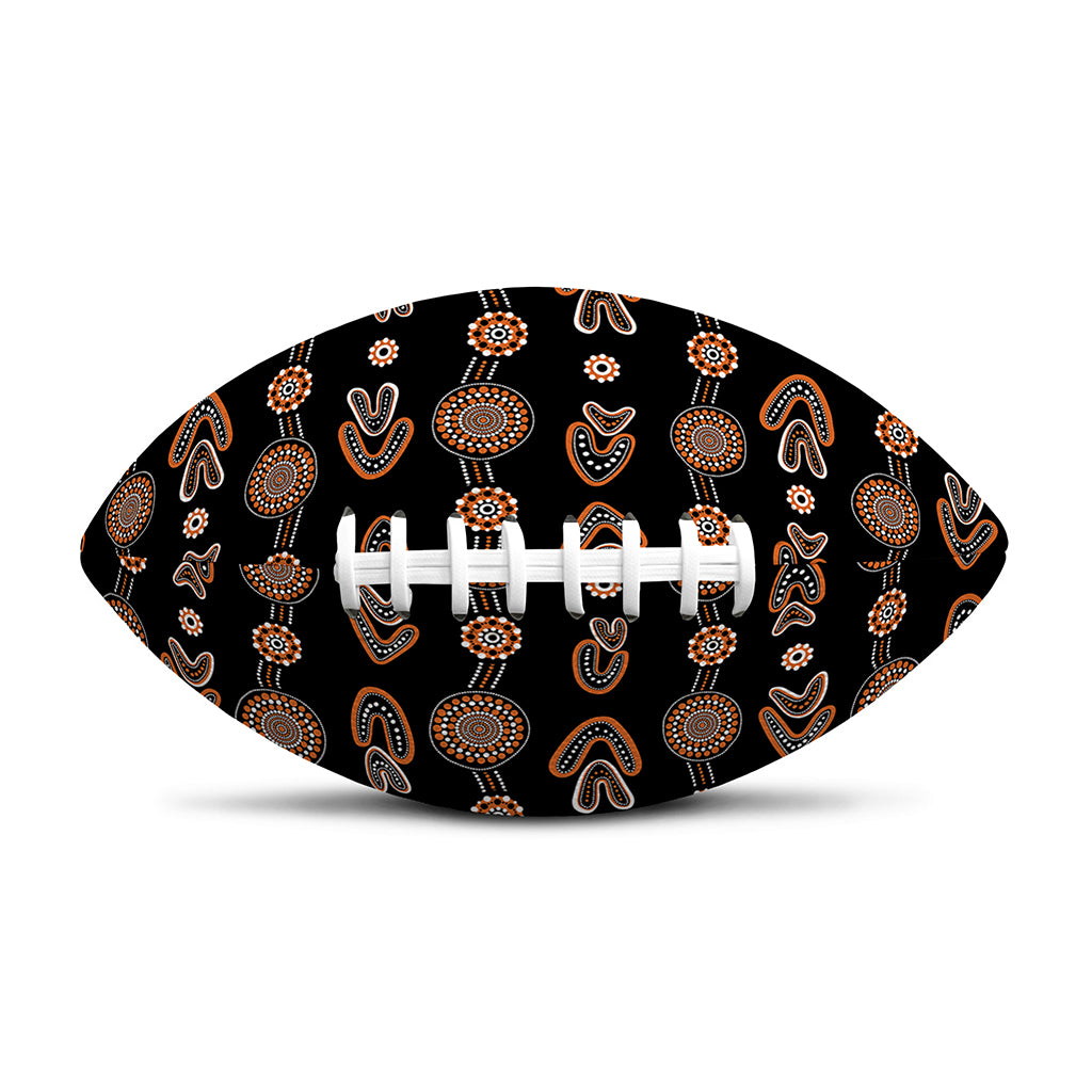 Aboriginal Boomerang Pattern Print Rugby Ball