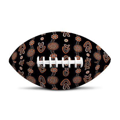 Aboriginal Boomerang Pattern Print Rugby Ball