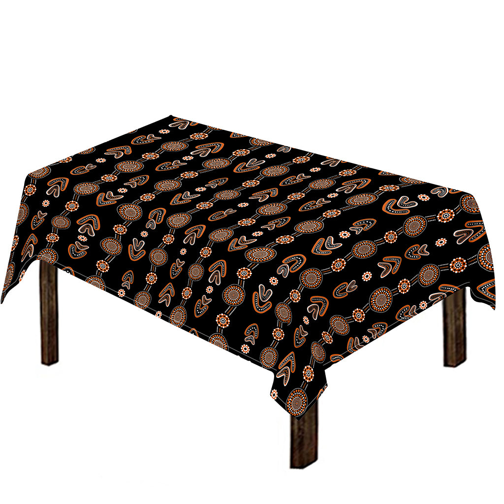 Aboriginal Boomerang Pattern Print Tablecloth