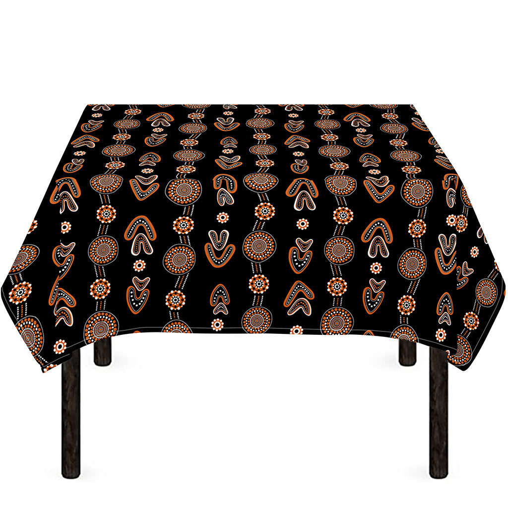 Aboriginal Boomerang Pattern Print Tablecloth