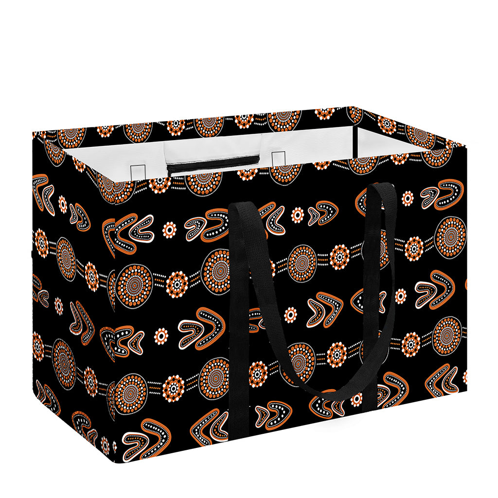 Aboriginal Boomerang Pattern Print Utility Tote Bag