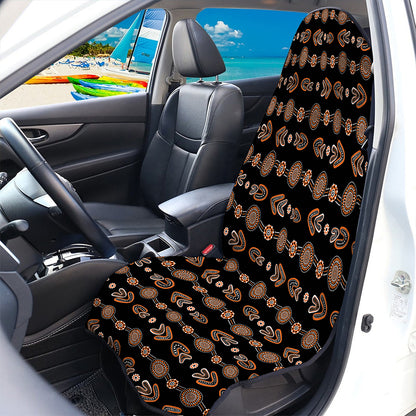 Aboriginal Boomerang Pattern Print Waterproof Car Seat Cover