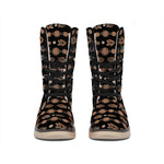 Aboriginal Boomerang Pattern Print Winter Boots