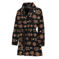 Aboriginal Boomerang Pattern Print Women's Bathrobe