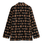 Aboriginal Boomerang Pattern Print Women's Blazer