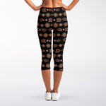 Aboriginal Boomerang Pattern Print Women's Capri Leggings
