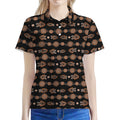 Aboriginal Boomerang Pattern Print Women's Polo Shirt
