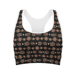 Aboriginal Boomerang Pattern Print Women's Sports Bra