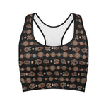 Aboriginal Boomerang Pattern Print Women's Sports Bra