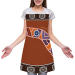 Aboriginal Dot Boomerang Print Adjustable Apron