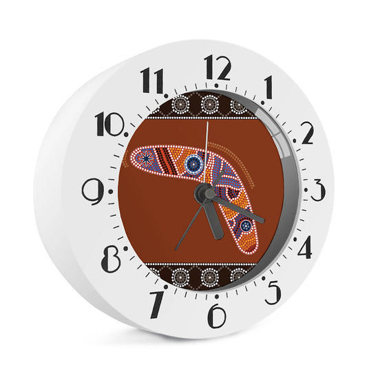 Aboriginal Dot Boomerang Print Alarm Clock
