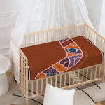 Aboriginal Dot Boomerang Print Baby Crib Sheet