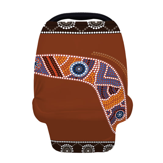 Aboriginal Dot Boomerang Print Baby Seat Cover
