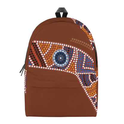 Aboriginal Dot Boomerang Print Backpack