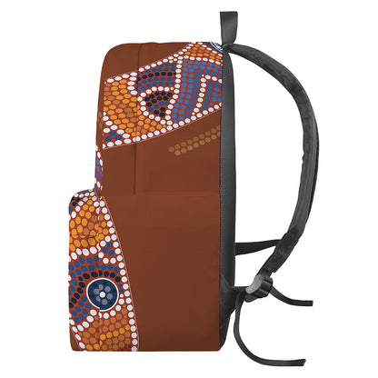 Aboriginal Dot Boomerang Print Backpack