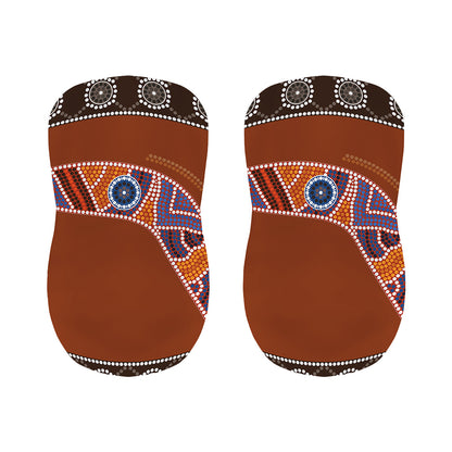 Aboriginal Dot Boomerang Print Bar Stool Covers