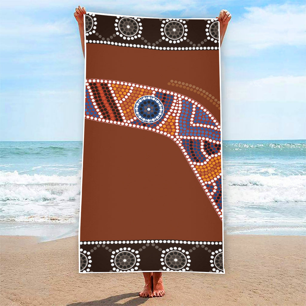 Aboriginal Dot Boomerang Print Beach Towel