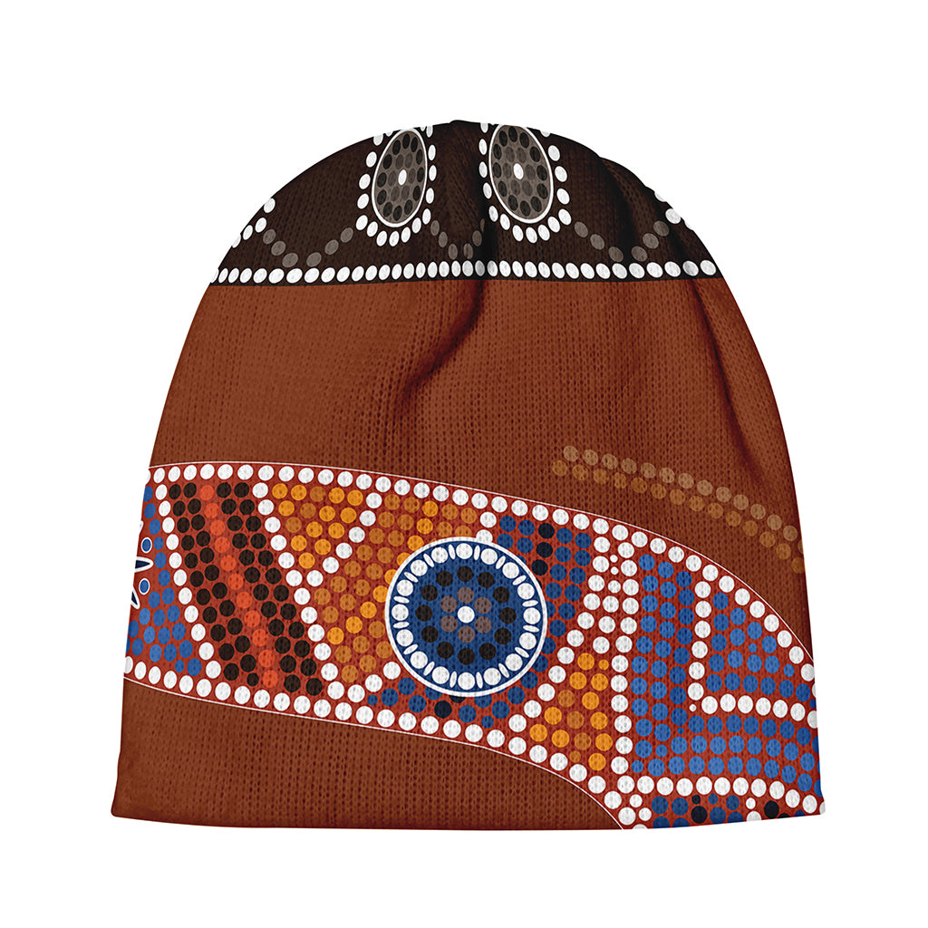 Aboriginal Dot Boomerang Print Beanie