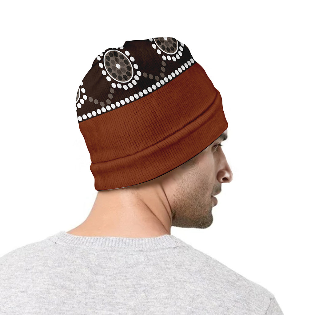 Aboriginal Dot Boomerang Print Beanie