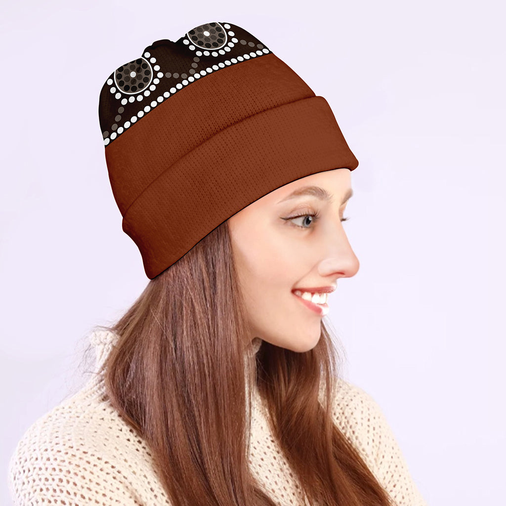 Aboriginal Dot Boomerang Print Beanie