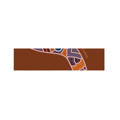 Aboriginal Dot Boomerang Print Bed Runner