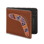 Aboriginal Dot Boomerang Print Bifold Wallet