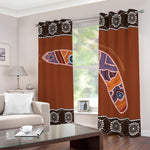 Aboriginal Dot Boomerang Print Blackout Grommet Curtains