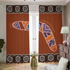 Aboriginal Dot Boomerang Print Blackout Pencil Pleat Curtains