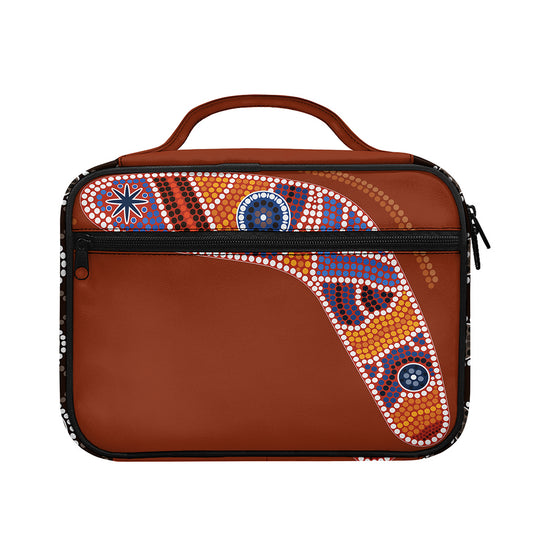 Aboriginal Dot Boomerang Print Briefcase Bible Bag