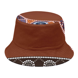 Aboriginal Dot Boomerang Print Bucket Hat