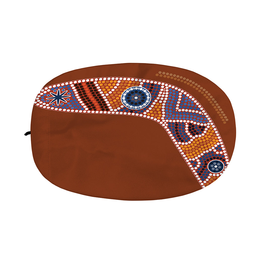 Aboriginal Dot Boomerang Print Car Side Mirror Covers