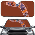 Aboriginal Dot Boomerang Print Car Windshield Sun Shade