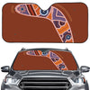 Aboriginal Dot Boomerang Print Car Windshield Sun Shade